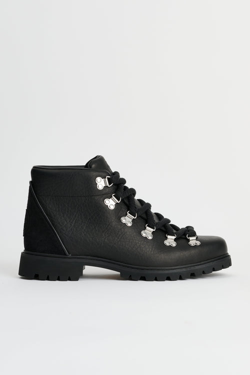 Timberland Authentic Hike Mid Lace Up Boot Black Full Grain